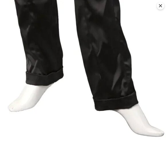 Hugo Boss Satin Straight Leg Dress Pants Black Trousers Party Fancy Classic - Picture 12 of 16